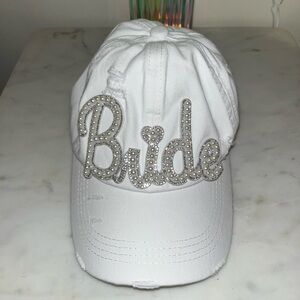 Bride Hat with Rhinestone Detail